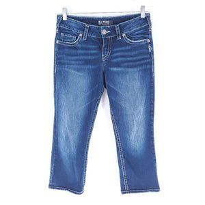 Silver Jeans Women Jean Suki Mid Rise Capri Color Blue Size 31 (31x23)